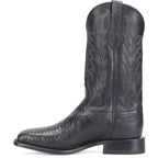 JUSTIN BOOTS Boots Justin Men's Obsidian Black Reposado Lizard Exotic Cowboy Boots GR5331