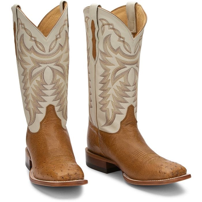 Justin Boots Boots Justin Men's Pascoe Antique Saddle Smooth Ostrich Western Boots 8294