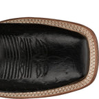 JUSTIN BOOTS Boots Justin Men's Pascoe Black Smooth Ostrich Exotic Western Boots 8170