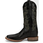 JUSTIN BOOTS Boots Justin Men's Pascoe Black Smooth Ostrich Exotic Western Boots 8170