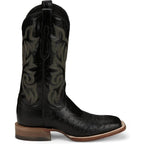 JUSTIN BOOTS Boots Justin Men's Pascoe Black Smooth Ostrich Exotic Western Boots 8170
