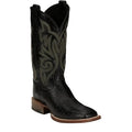 JUSTIN BOOTS Boots Justin Men's Pascoe Black Smooth Ostrich Exotic Western Boots 8170