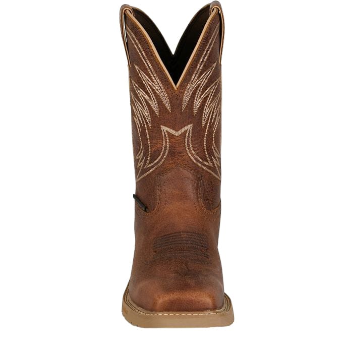 JUSTIN BOOTS Boots Justin Men's Pecan Daywork Waterproof Western Work Boots SE4242
