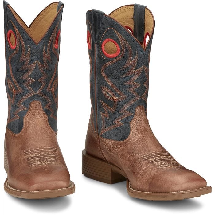 JUSTIN BOOTS Boots Justin Men's Pickett Brown/Blue Western Boots UN7152