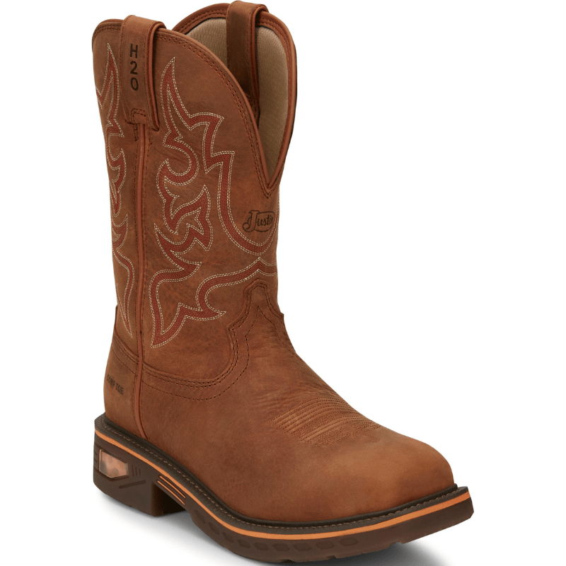 Justin Boots Boots Justin Men's Resistor Russet Brown Nano Comp Toe Work Boots CR4016