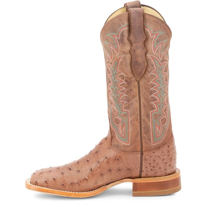 JUSTIN BOOTS Boots Justin Men's Rum Brown Chisolm Full Quill Ostrich Exotic Boots JE8172