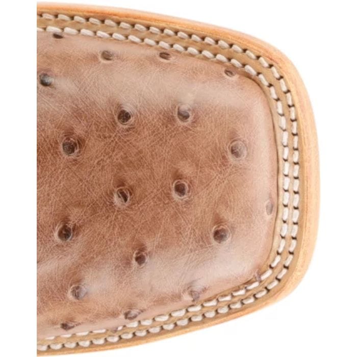 JUSTIN BOOTS Boots Justin Men's Rum Brown Chisolm Full Quill Ostrich Exotic Boots JE8172