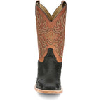 JUSTIN BOOTS Boots Justin Men's Shadow Black Moseley Full Quill Ostrich Exotic Boots JE5173