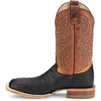 JUSTIN BOOTS Boots Justin Men's Shadow Black Moseley Full Quill Ostrich Exotic Boots JE5173