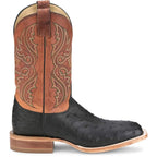 JUSTIN BOOTS Boots Justin Men's Shadow Black Moseley Full Quill Ostrich Exotic Boots JE5173