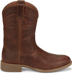 Justin Boots Boots Justin Men's Stampede Kilgore Hickory Brown Round Toe Roper Boots SE7501