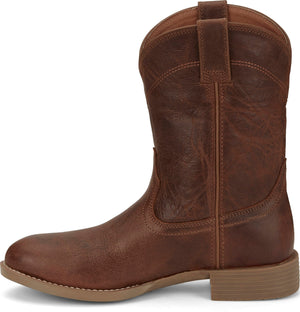 Justin Boots Boots Justin Men's Stampede Kilgore Hickory Brown Round Toe Roper Boots SE7501
