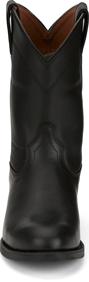 Justin Boots Boots Justin Men's Stampede Kilgore Jet Black Round Toe Roper Boots SE7500