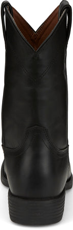 Justin Boots Boots Justin Men's Stampede Kilgore Jet Black Round Toe Roper Boots SE7500