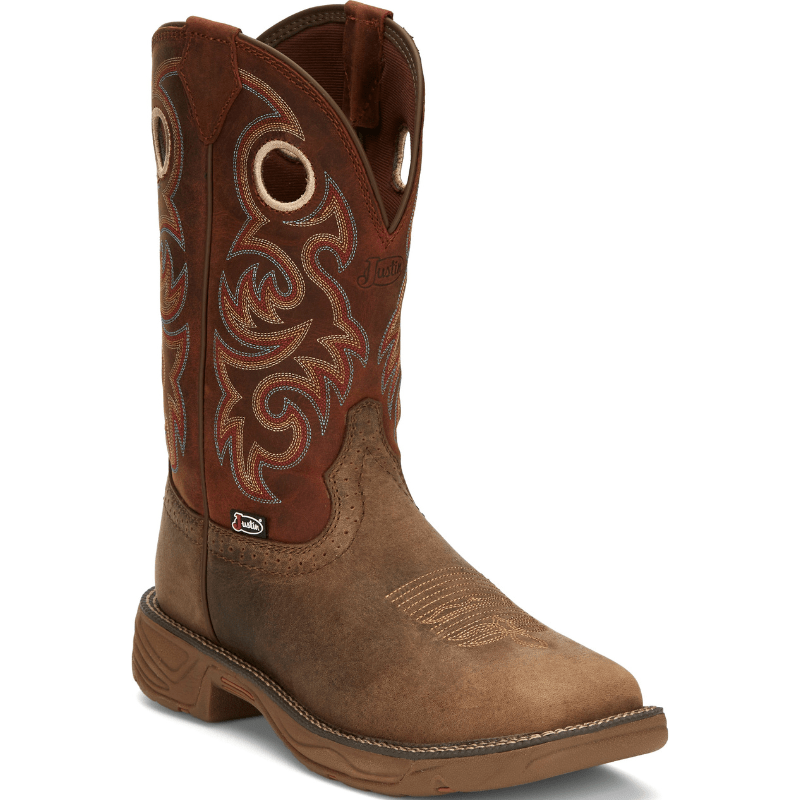Justin Boots Boots Justin Men's Stampede Rush Wide Square Toe Work Boots SE7402