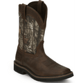 Justin Boots Boots Justin Men's Stampede Trekker Camo Waterproof Pull-On Work Boots SE4676