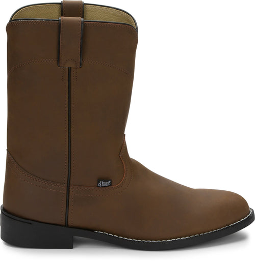 Justin Boots Boots Justin Men's Temple Clay Brown Round Toe Roper Boots JB3001
