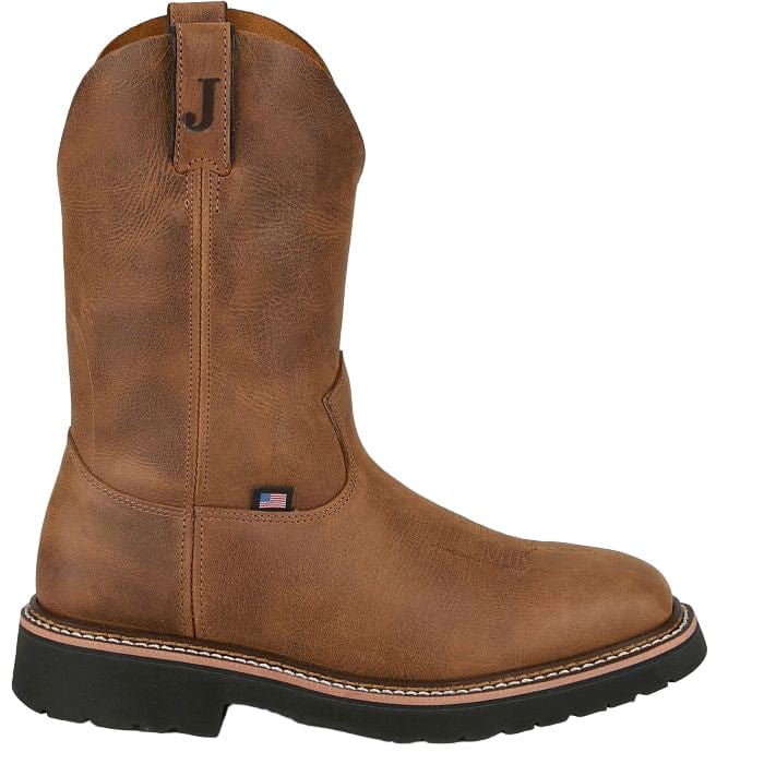 JUSTIN BOOTS Boots Justin Men's Walnut Ames Steel Toe Work Boots HL4223