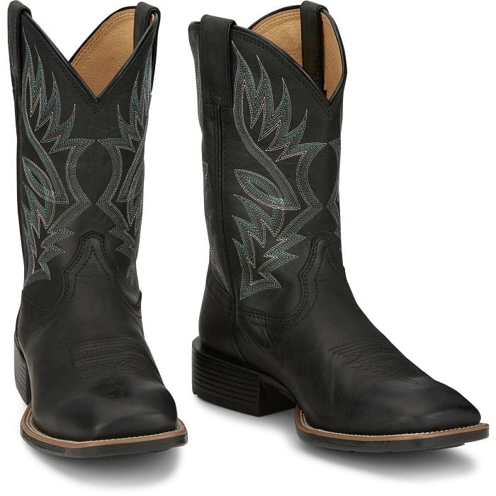 Justin Men's Zeke Black Western Boots UN7132 – Russell's Western