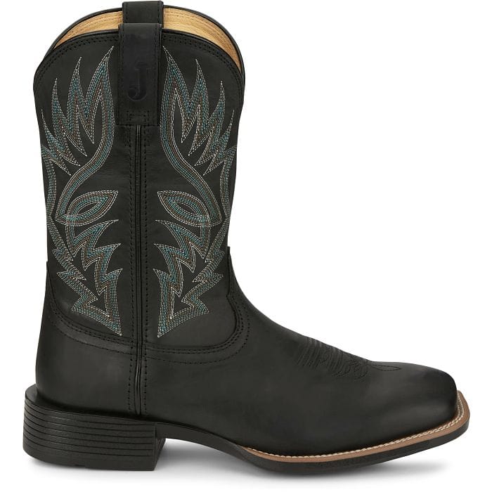 JUSTIN BOOTS Boots Justin Men's Zeke Black Western Boots UN7132