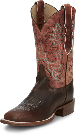 Justin Boots Boots Justin Women's AQHA Dusty Brown Square Toe Western Boots AQ7020