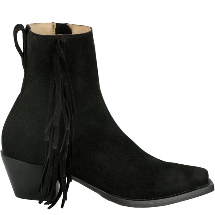 JUSTIN BOOTS Boots Justin Women's Black Bev Fringe Booties VN4425
