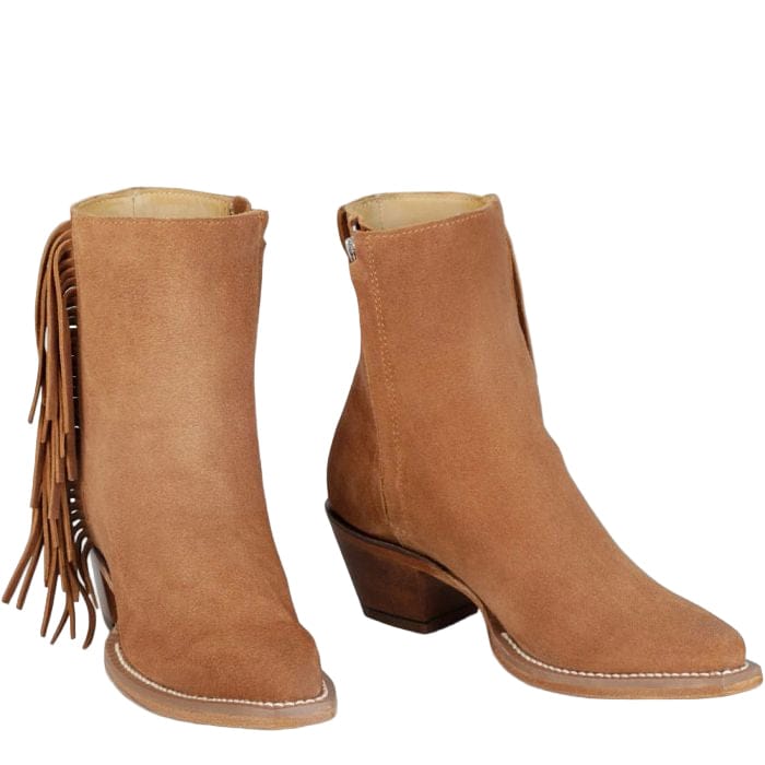 JUSTIN BOOTS Boots Justin Women's Brown Bev Fringe Booties VN4426