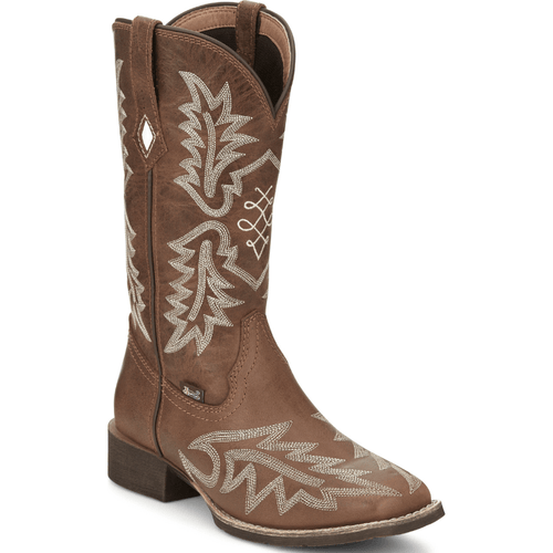 Justin Women's Carsen Brown Square Toe Western Boots GY2974
