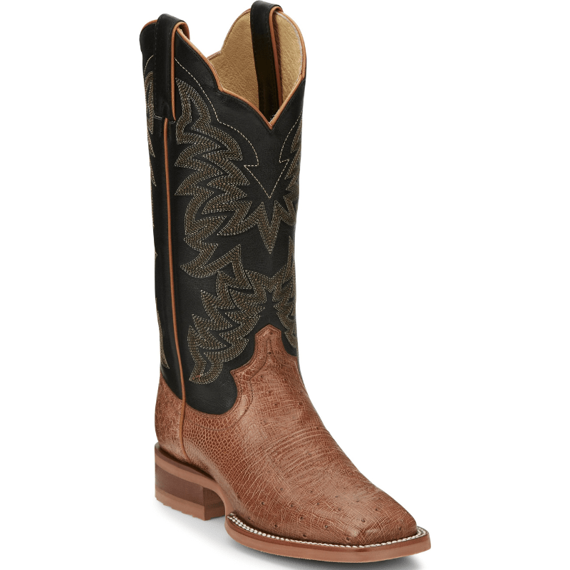 Justin Boots Boots Justin Women's Ralston Cognac Smooth Ostrich Western Boots JE701