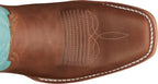 JUSTIN BOOTS Boots Justin Women's Saddle Tan & Sky Blue Hattie Western Boots JP2602