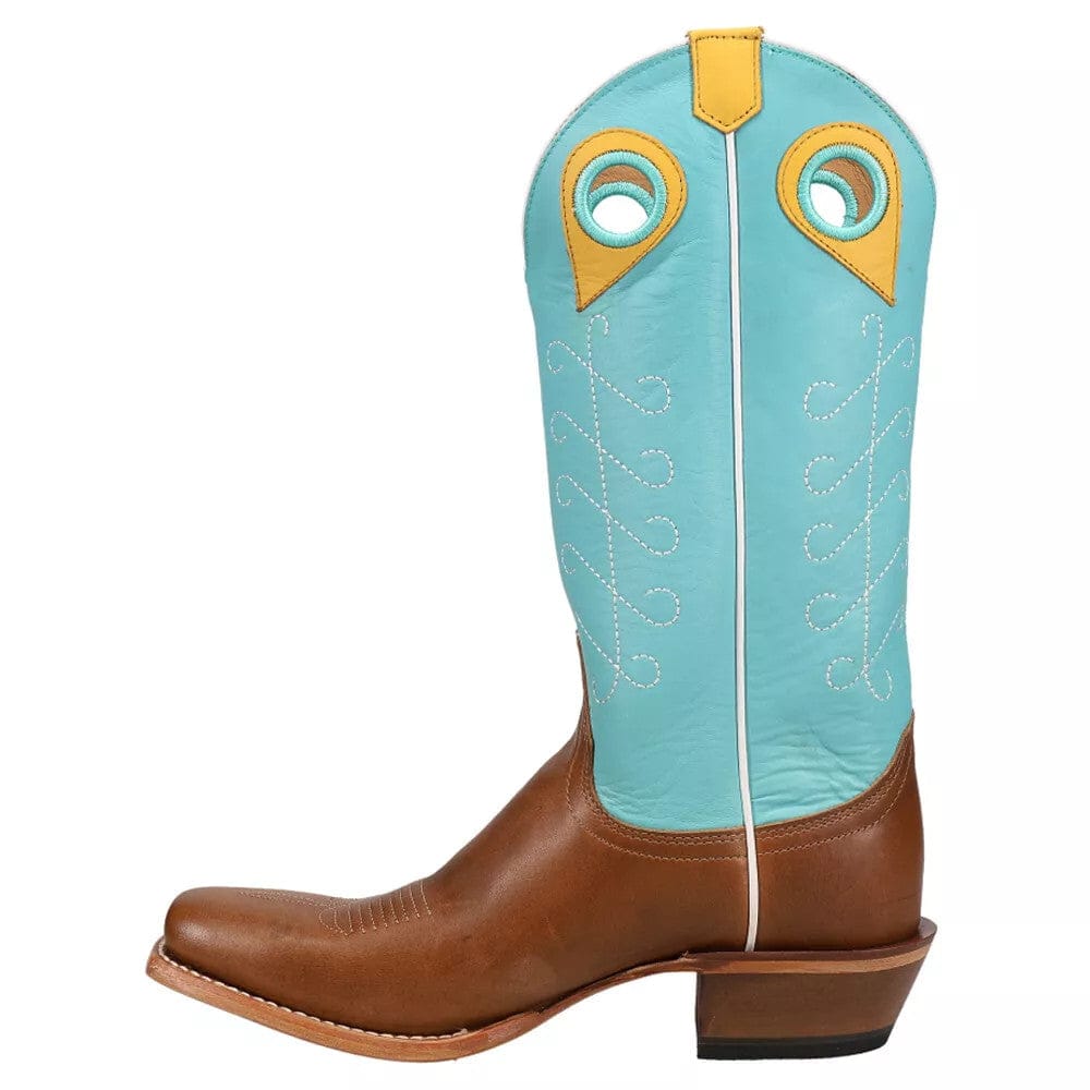 JUSTIN BOOTS Boots Justin Women's Saddle Tan & Sky Blue Hattie Western Boots JP2602