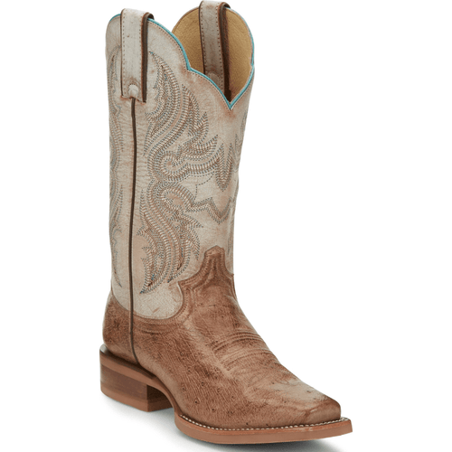Justin Women's Willa Tan Smooth Ostrich Western Boots JE700