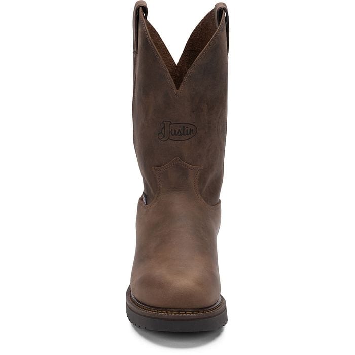 JUSTIN Boots Justin Men's Balusters Bay Gaucho Brown Work Boots 4444