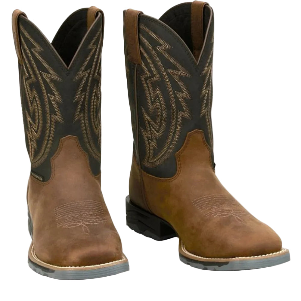 JUSTIN Boots Justin Men's Barwood Brown Lytle Waterproof Steel Toe Work Boots MV4591