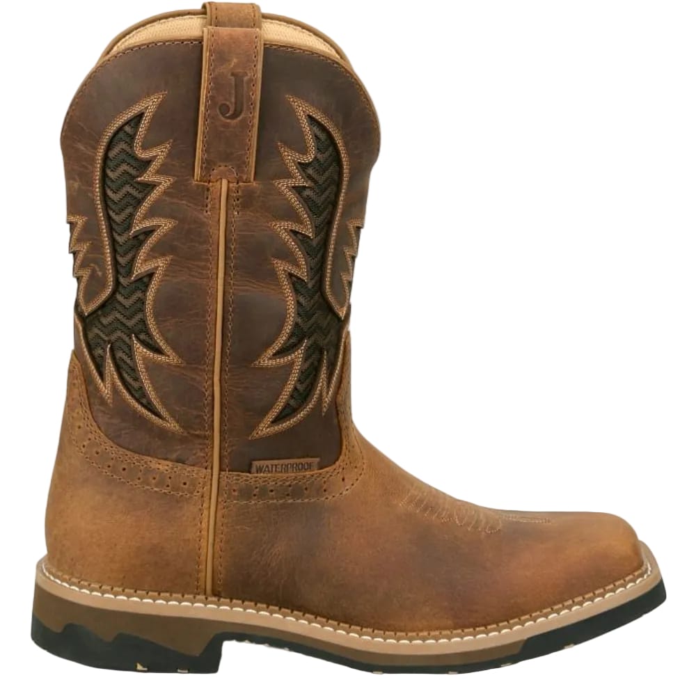 JUSTIN Boots Justin Men's Bolt Pecan Brown Water Buffalo Waterproof Work Boots SE4131