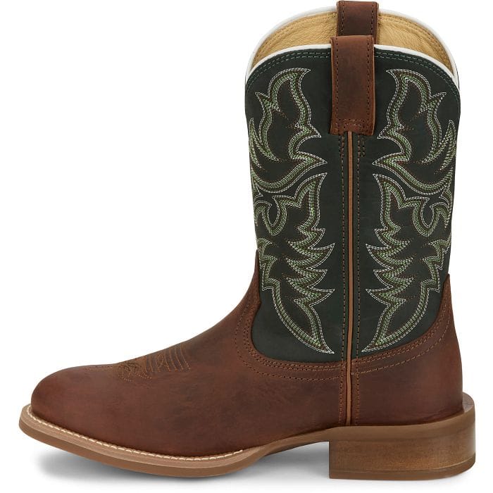 JUSTIN Boots Justin Men's Brown & Forest Green Wild Bill Western Boots FN7352