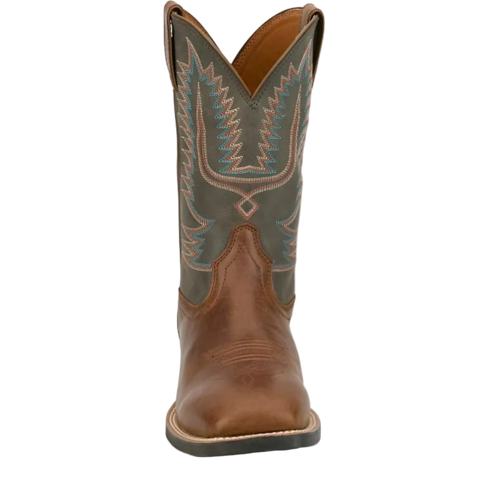 JUSTIN Boots Justin Men's Brown Gage Water Buffalo Square Toe Western Boots SE7534