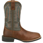JUSTIN Boots Justin Men's Brown Gage Water Buffalo Square Toe Western Boots SE7534