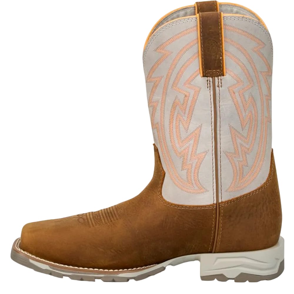 JUSTIN Boots Justin Men's Brown & White Lytle Steel Toe Waterproof Work Boots MV4595
