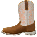 JUSTIN Boots Justin Men's Brown & White Lytle Steel Toe Waterproof Work Boots MV4595