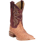 JUSTIN Boots Justin Men's Cognac Vintage Moseley Full Quill Ostrich Exotic Boots JE5170