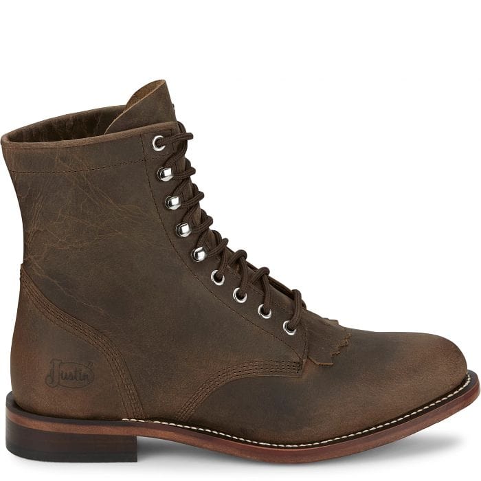 JUSTIN Boots Justin Men's Drennan Lace Up Khaki Roper Boots RP501