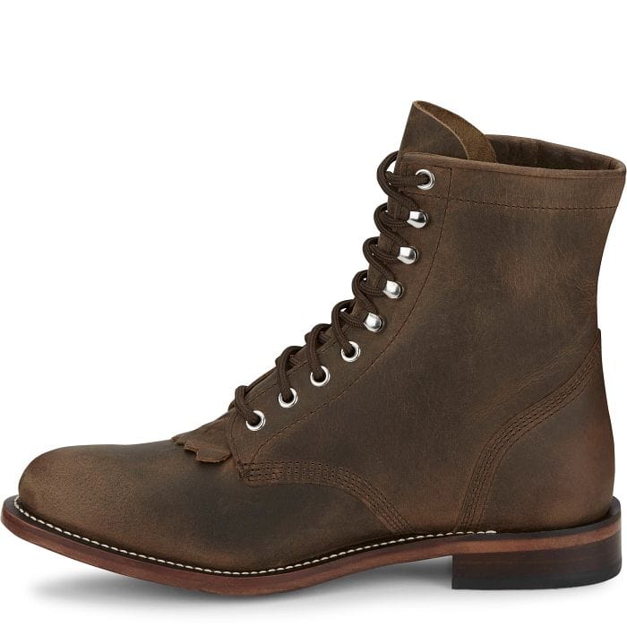 JUSTIN Boots Justin Men's Drennan Lace Up Khaki Roper Boots RP501