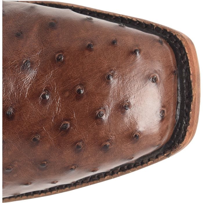 JUSTIN Boots Justin Men's Kango Tobac Brown Rancher Ostrich Exotic Cowboy Boots GR5334