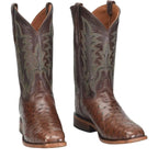 JUSTIN Boots Justin Men's Kango Tobac Brown Rancher Ostrich Exotic Cowboy Boots GR5334