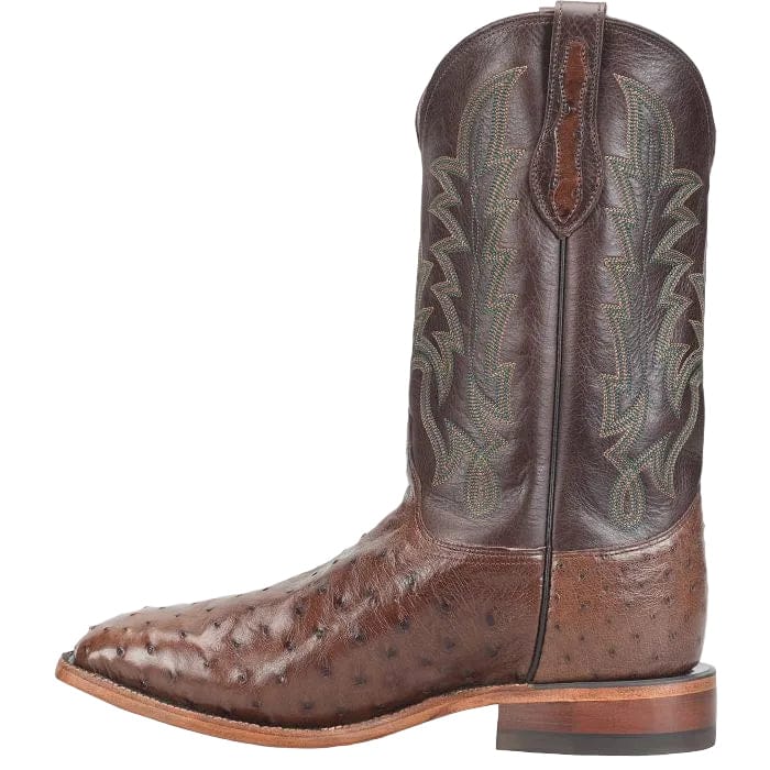 JUSTIN Boots Justin Men's Kango Tobac Brown Rancher Ostrich Exotic Cowboy Boots GR5334