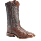 JUSTIN Boots Justin Men's Kango Tobac Brown Rancher Ostrich Exotic Cowboy Boots GR5334