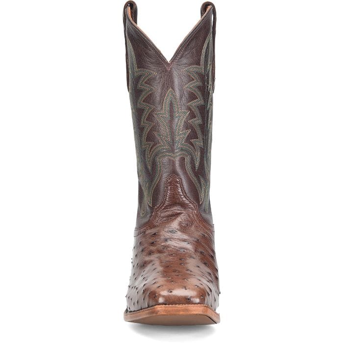 JUSTIN Boots Justin Men's Kango Tobac Brown Rancher Ostrich Exotic Cowboy Boots GR5334