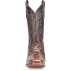 JUSTIN Boots Justin Men's Kango Tobac Brown Rancher Ostrich Exotic Cowboy Boots GR5334