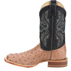 JUSTIN Boots Justin Men's Moseley Coffee Brown Full Quill Ostrich Boots JE5172